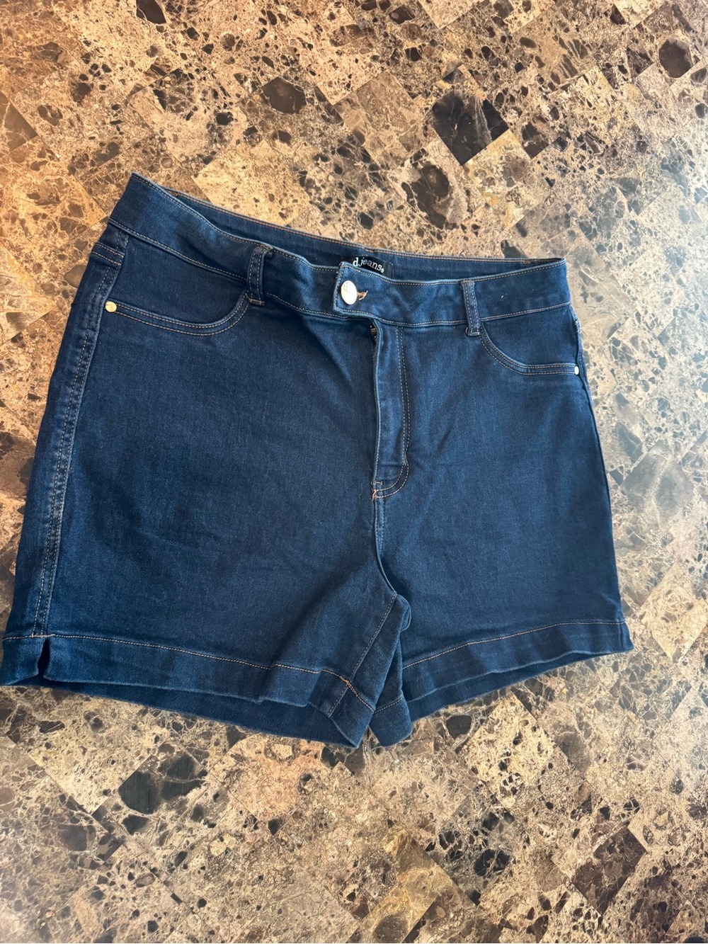 d. jeans Dark Blue Denim Shorts